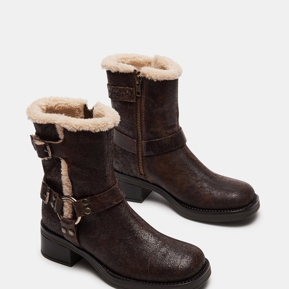 Steve Madden Brixton Fur Boots- NEW IN BOX size 8.5 - Picture 3 of 7